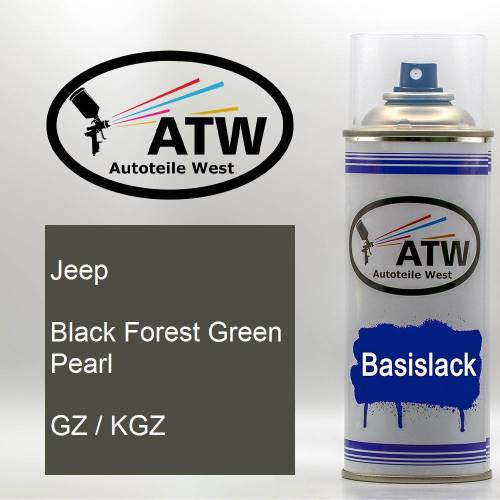 Jeep, Black Forest Green Pearl, GZ / KGZ: 400ml Sprühdose, von ATW Autoteile West.